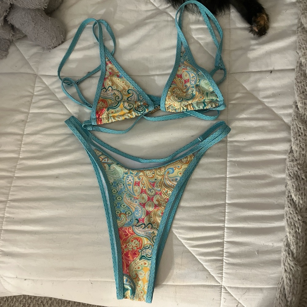 teal bikini set